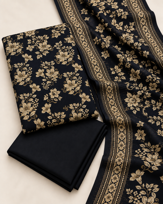 Dhanak 3 Piece Unstitched Suit