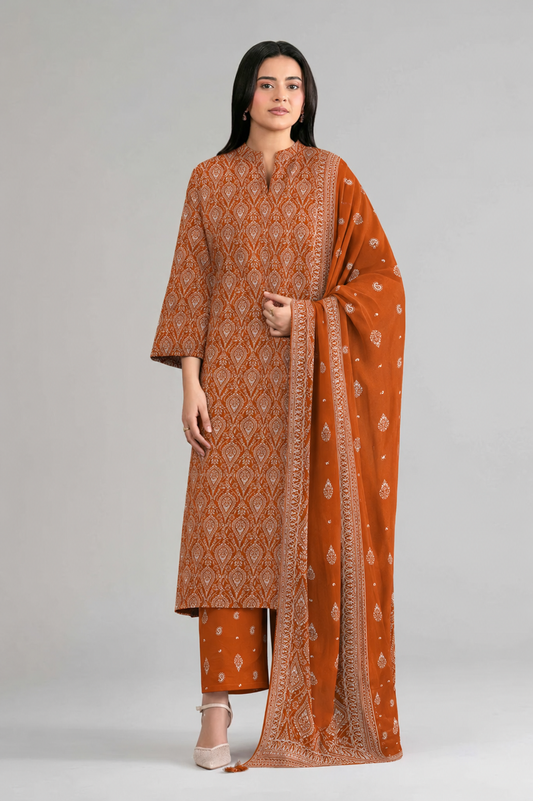 Digital Printed Lawn 3 Piece Unstitched Suit