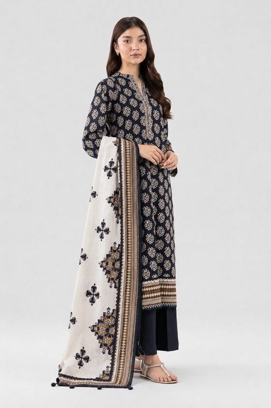 Digital Printed 3-Piece Lawn Suit — Unstitched