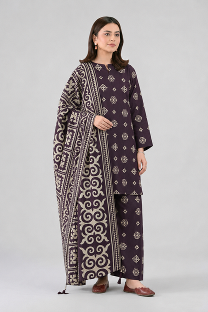 Digital Printed 3-Piece Lawn Suit — Unstitched