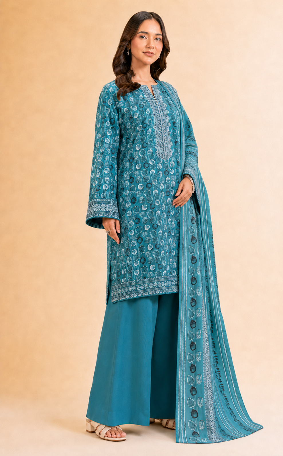 Digital Printed 3-Piece Lawn Suit — Unstitched
