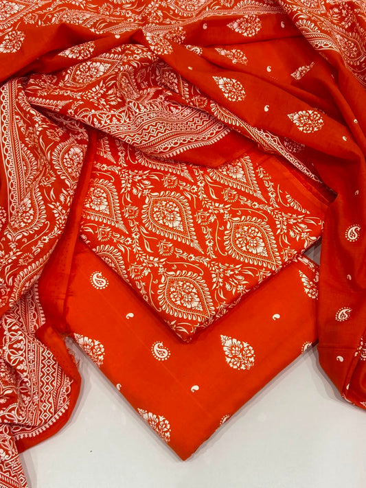 Digital Printed Lawn 3 Piece Unstitched Suit